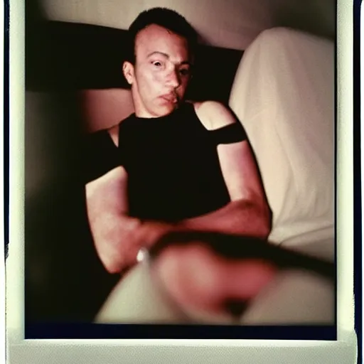 Image similar to just a normal person, polaroid, by nan goldin, jamel shabbaz, gregg araki