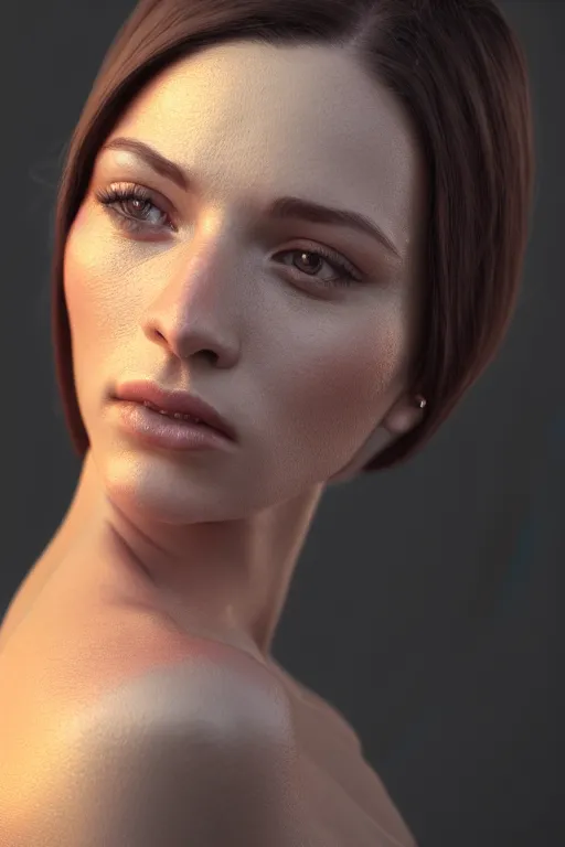 Image similar to A portrait of a woman, illustration by Eric-Anthony Johnson octane render trending on artstation, 4k, 8k, HD