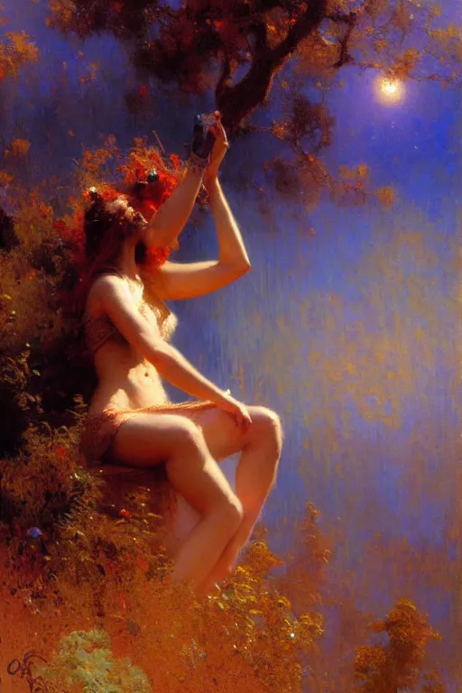 Image similar to Dream, painting by Gaston Bussiere, Craig Mullins