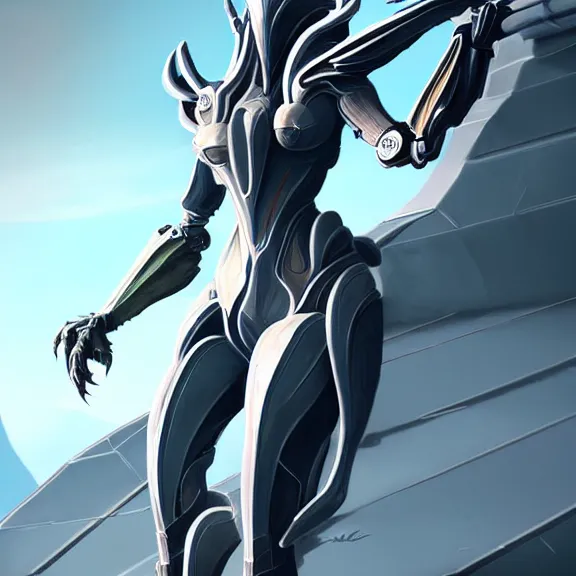 Image similar to highly detailed giantess shot exquisite warframe fanart, worms eye view, looking up at a giant 500 foot tall beautiful saryn prime female warframe, as a stunning anthropomorphic robot female dragon, looming over, posing elegantly, proportionally accurate, anatomically correct, sharp claws, two arms, two legs, camera close to the legs and feet, giantess shot, upward shot, ground view shot, leg and thigh shot, epic shot, high quality, captura, realistic, professional digital art, high end digital art, furry art, macro art, giantess art, anthro art, DeviantArt, artstation, Furaffinity, 3D realism, 8k HD render, epic lighting, depth of field