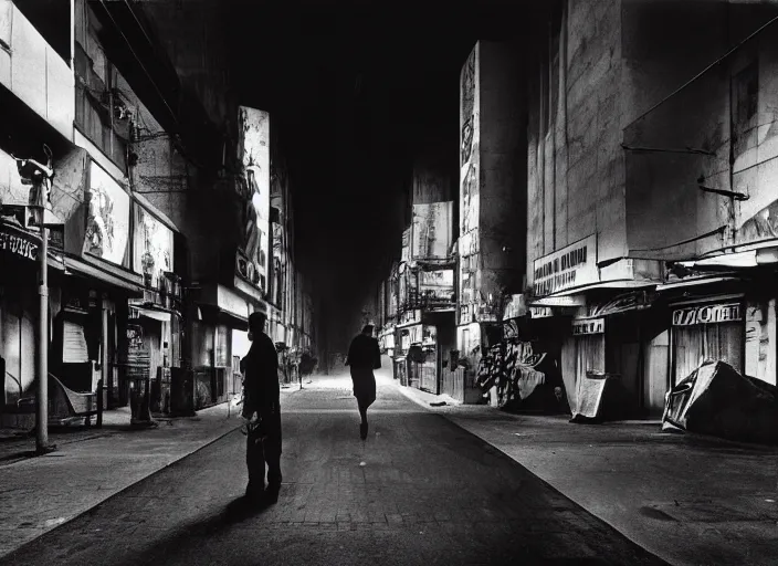 Image similar to a cyborg in a cyberpunk street, by richard avedon, tri - x pan stock