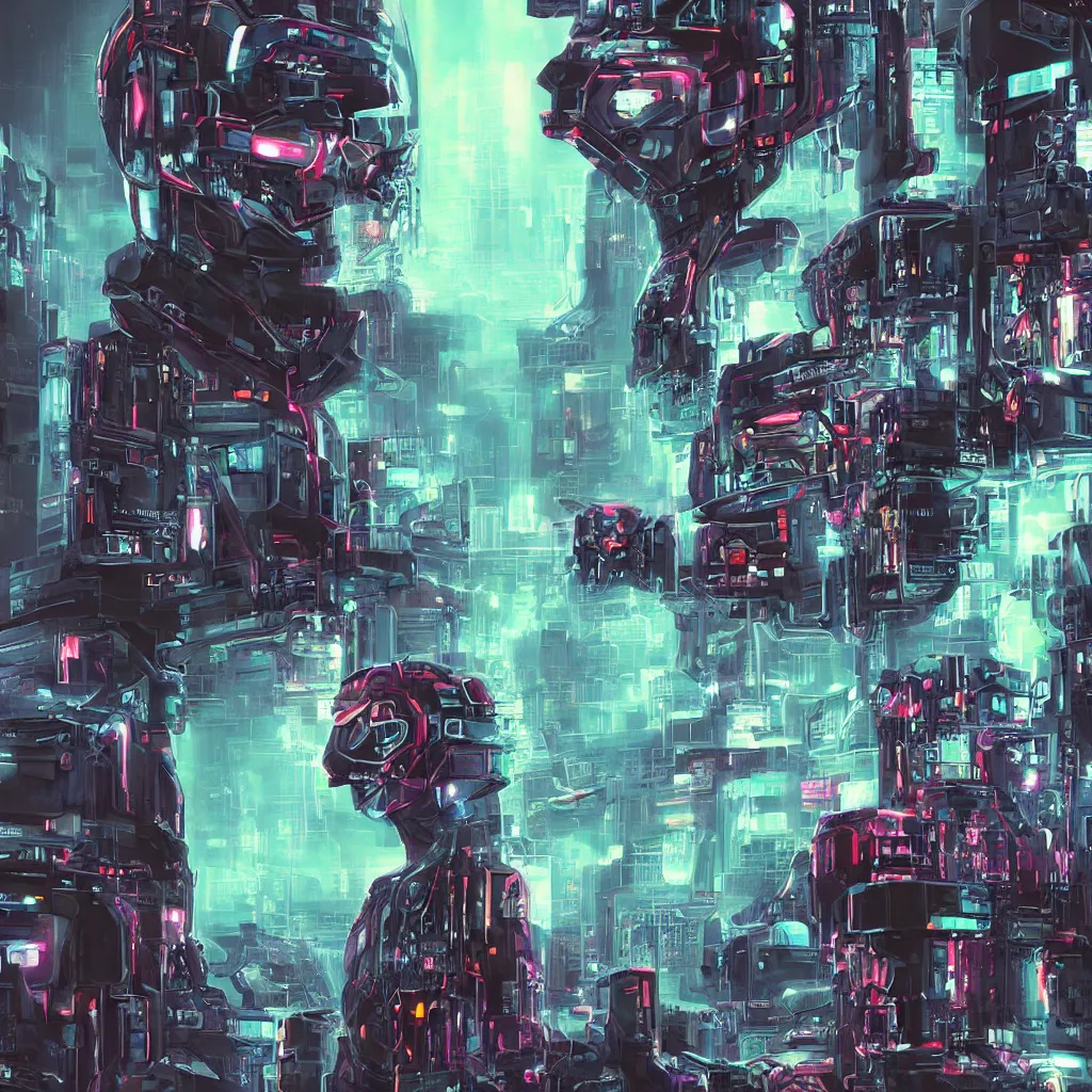 Image similar to cyber punk, by alex heywood