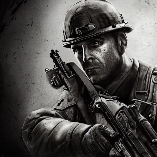 Image similar to new film noir call of duty game