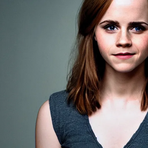 Prompt: a woman who is a genetic combination of alison pill and emma watson face and upper - body focus