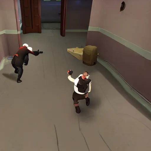 Image similar to tf2 spy on floor