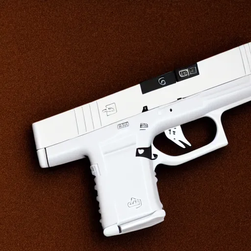 Prompt: Octane render of a Glock 18 gun against a white background, 4k, ultra HD