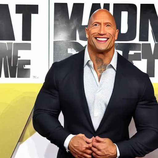 Image similar to dwayne johnson in the this is fine meme