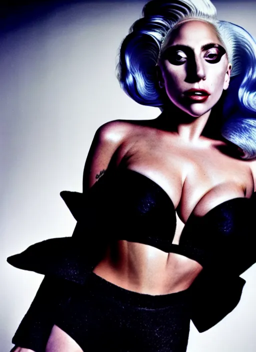 Prompt: lady gaga photoshoot by annie leibovitz