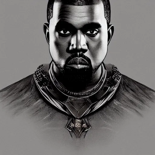 Image similar to kanye west in lord of the rings, intricate, highly detailed, digital painting, artstation, concept art, matte, sharp focus, illustration, art by artgerm and greg rutkowski and alphonse mucha