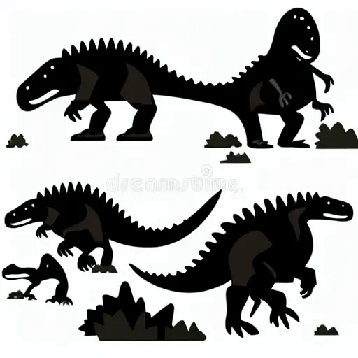 Prompt: dinosaur vector icon. isolated dinosaur, vector illustration. white background.