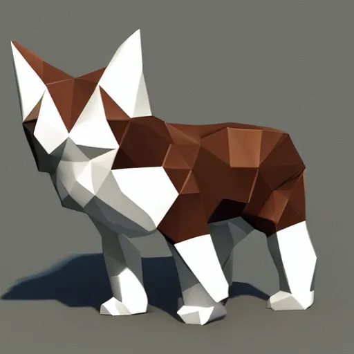 Image similar to a low poly model of a cat