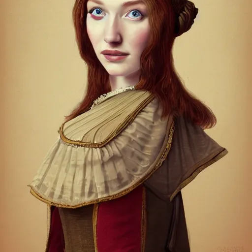 Image similar to eleanor tomlinson posing in tudor fashion, highly detailed, digital painting, artstation, concept art, smooth, sharp focus, illustration