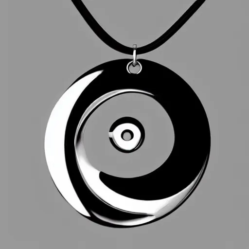 Image similar to a yinyang necklace, realistic, 4 k