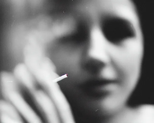 Image similar to a lomographic photo of woman hand with cigarette