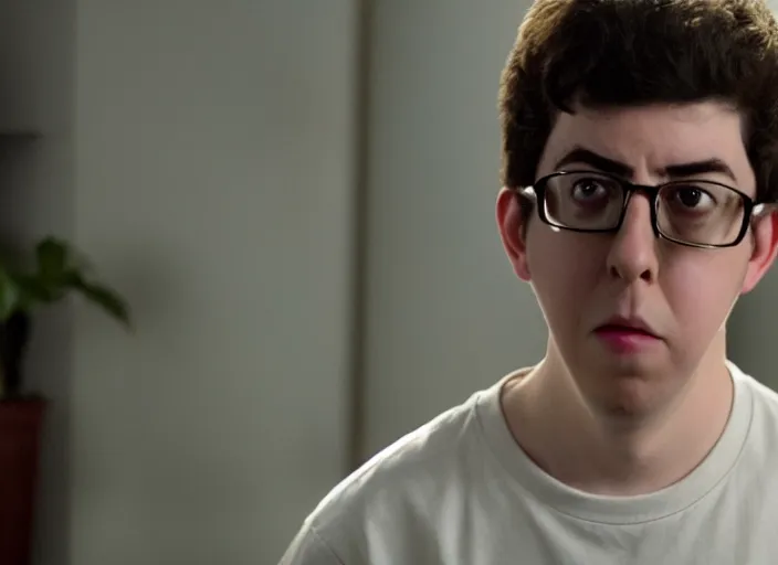 Prompt: his name is mclovin, superbad hollywood movie, cinematic, 8 k, photorealistic