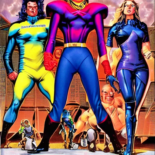 Image similar to captain shoulder pads by joe jusko