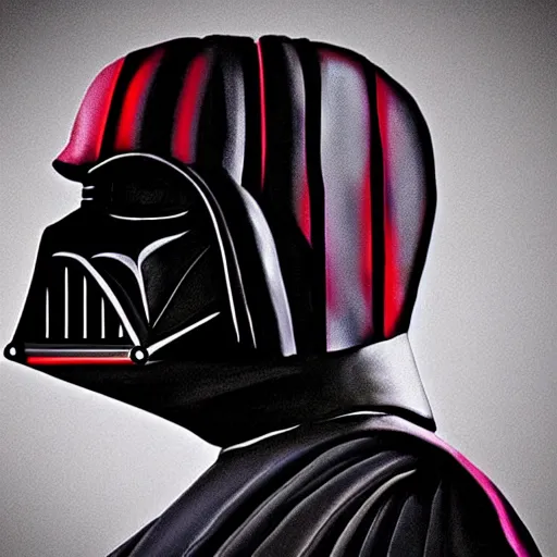 Image similar to a mixture of Donald Trump and Darth Vader. Artistic.