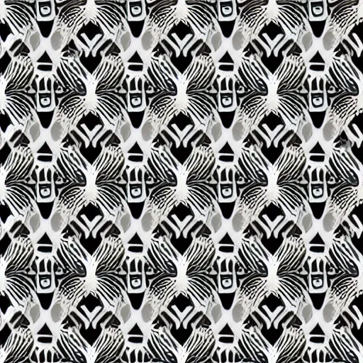 Prompt: Black and white SVG pattern