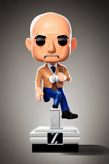 Image similar to “ very very intricate photorealistic photo of a jeff bezos funko pop on a solid white background, award - winning details ”