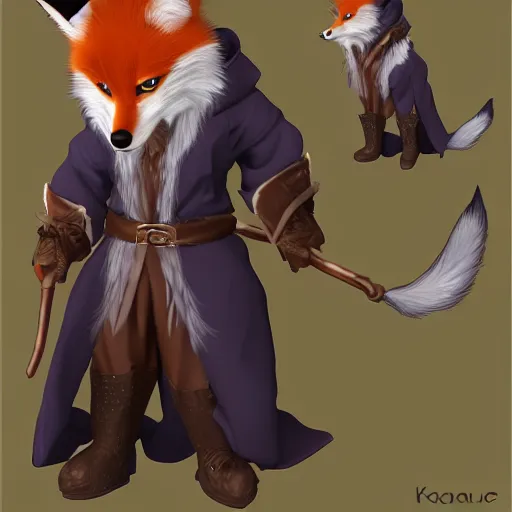 Prompt: wizard with fox costume, highly detailed, by kawacy, trending on artstation, furry art