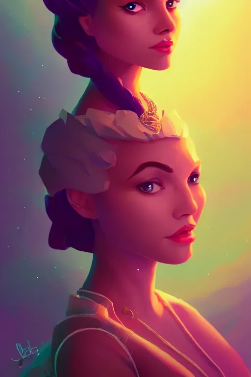 Prompt: the portrait of a majestic princess by and james gilleard, 4 k, trending on artstation