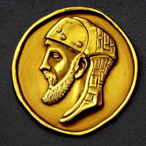 Image similar to 4 th century gold solidus coin of cyborg, today's featured photograph 4 k