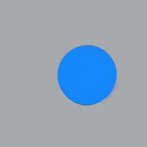 Image similar to 2D digital art of a blue circle with a gray rectangular nose sticking out of it on a white background