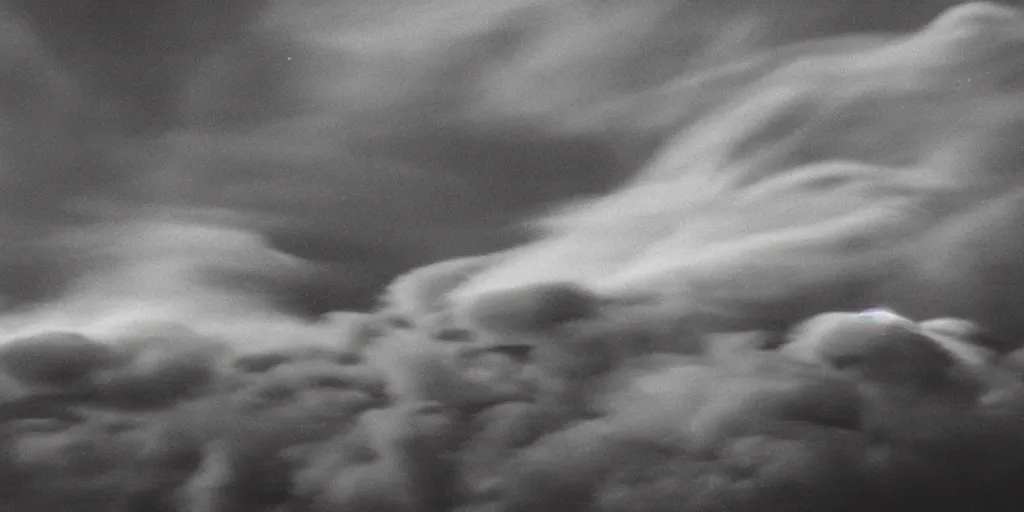 Prompt: large explosions, clouds of smoke, fireballs, shock waves, aerial view, 120 black and white film