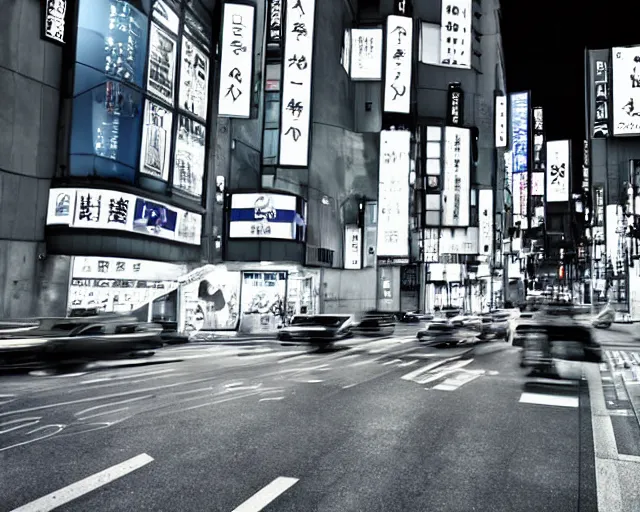 Prompt: midnight in tokyo, artistic photo