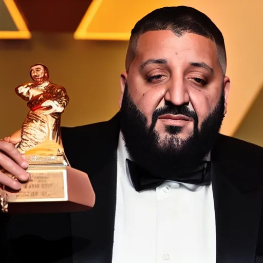 Image similar to dj khaled sadly looking at his empty hands, award winning candid photography