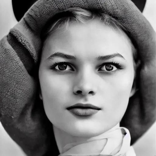 Image similar to beautiful ukrainian young woman by terry o'neill