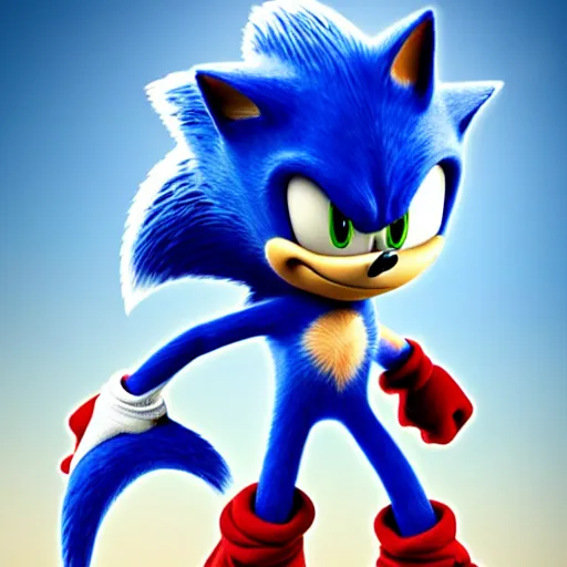 Image similar to The actor Jim Carrey as the Sonic from the movie Sonic The Hedgehog (2020)