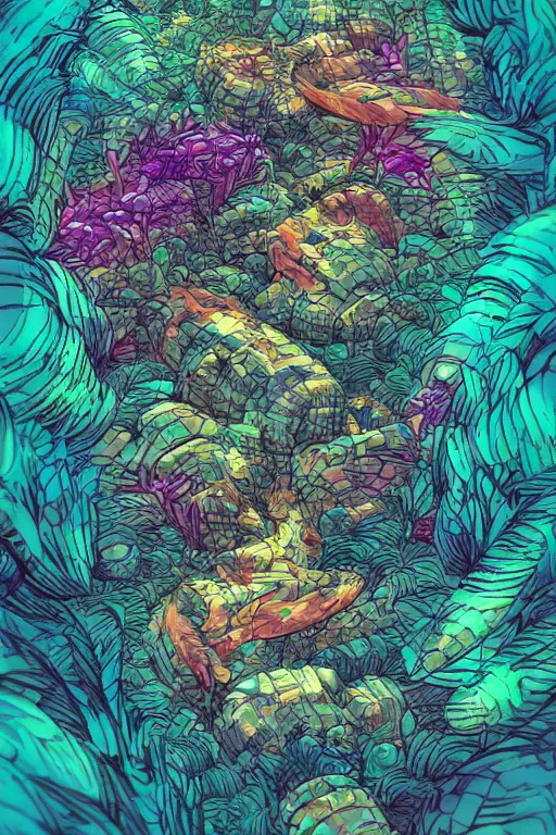 Image similar to 3 d render creature animal sushi cristal eye roots cactus fish wing elemental flush of force nature micro world fluo, that looks like it is from borderlands and by feng zhu and loish and laurie greasley, victo ngai, andreas rocha, john harris