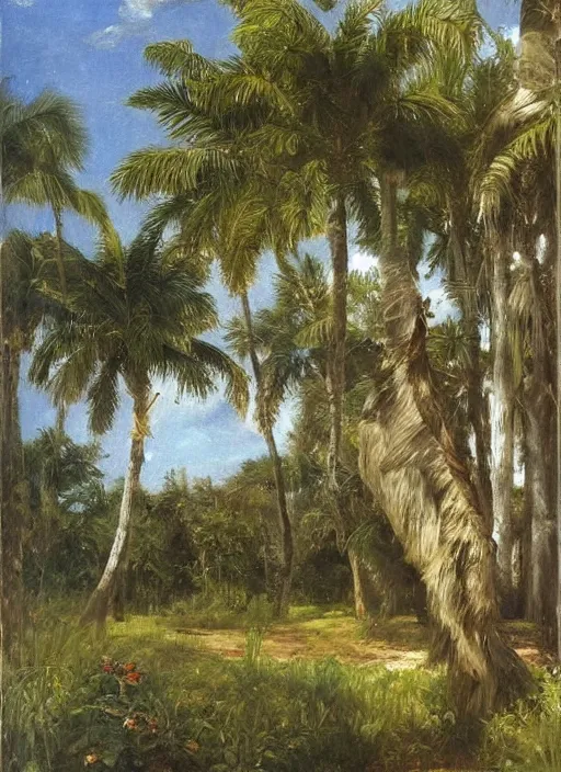 Image similar to artwork painting of florida by eugene von guerard, ivan shishkin, john singer sargent