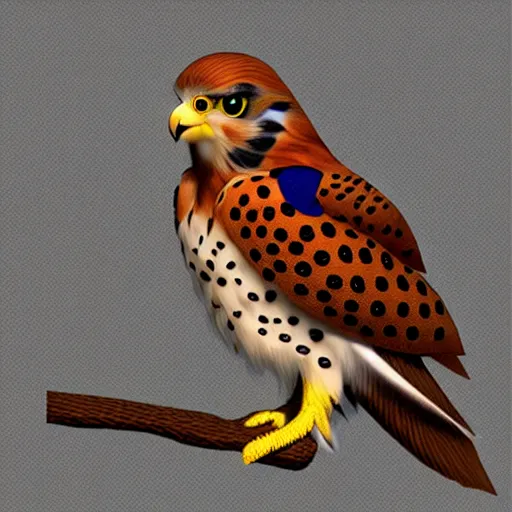 Image similar to video kestrel, crochet, hyperrealistic, realistic lighting