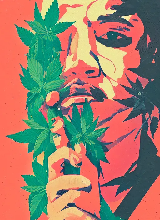 Prompt: profile picture by sachin teng x supreme, marijuana, organic painting, asymmetrical, green, marijuana smoke, matte paint, hard edges, energetic