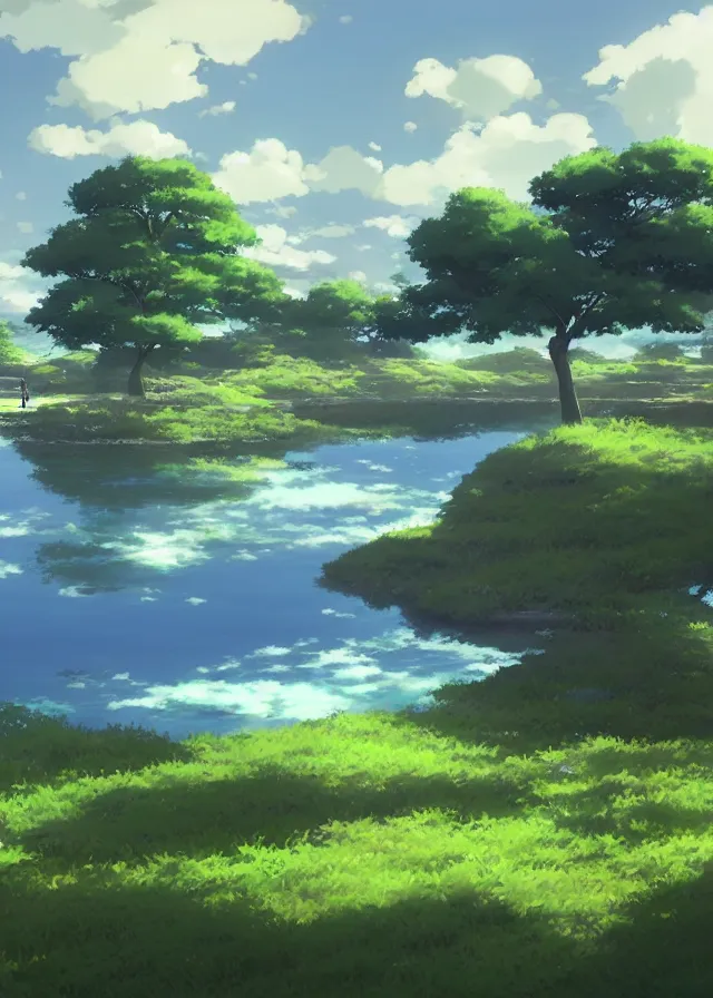 landscape with a blue island, makoto shinkai | Stable Diffusion | OpenArt