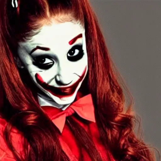 Prompt: ariana grande as a joker