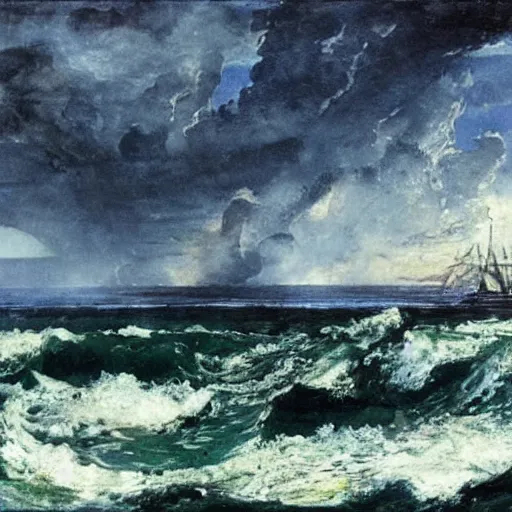 Image similar to art by peder balke, walter crane