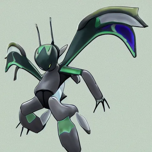 Image similar to A pokemon that looks like The flying beetle,Trending on art station. Unreal engine.