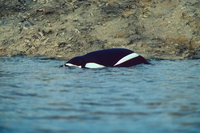 Image similar to a photo of a crawdaunt orca in its natural habitat, kodak ektachrome e 1 0 0 photography