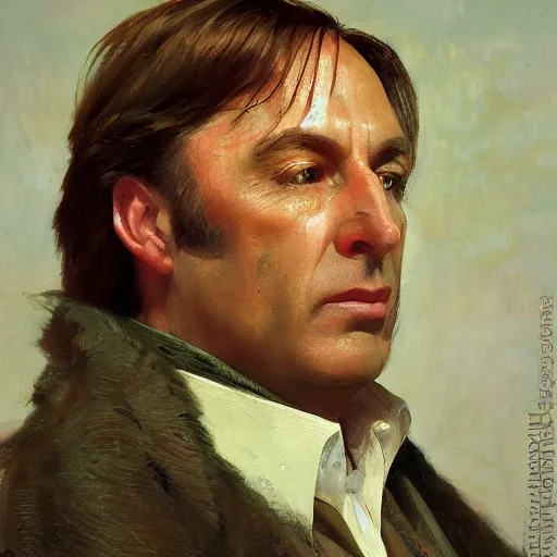 Image similar to saul goodman of better call saul, face detail by theodore ralli and nasreddine dinet and anders zorn and nikolay makovsky and edwin longsden long, bronze age, sword and sorcery, oil on canvas, masterful intricate artwork, excellent lighting, high detail 8 k