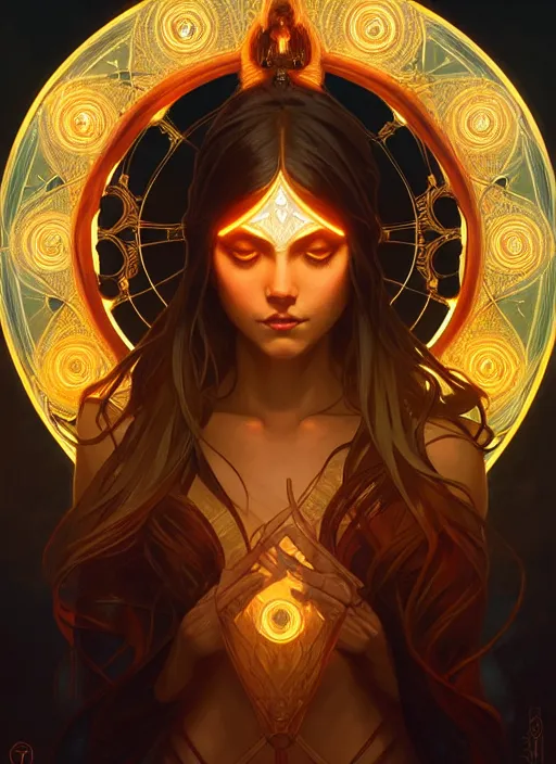 Image similar to symmetry!! water, glowing lights!! intricate elegant, highly detailed, digital painting, artstation, concept art, smooth, sharp focus, illustration, art by artgerm and greg rutkowski and alphonse mucha