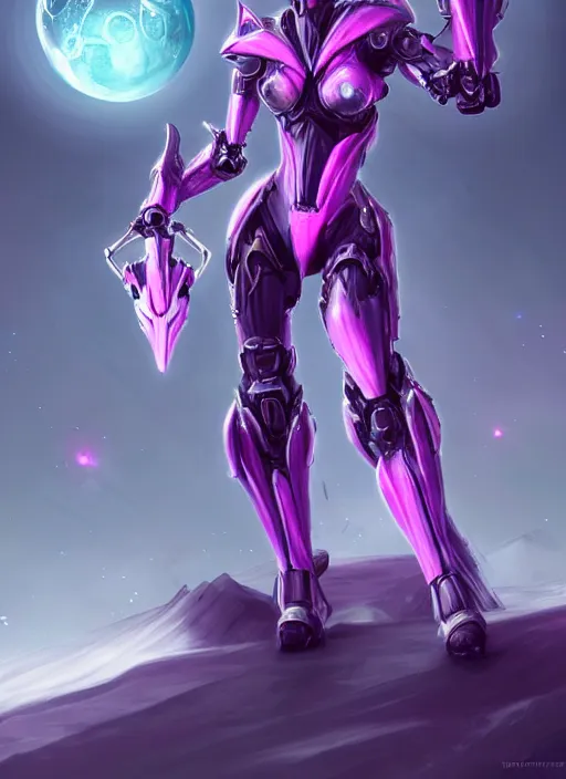 Image similar to cinematic goddess full shot, beautiful stunning hot anthropomorphic robot mecha female dragon, sleek dragon head, metal ears, led purple eyes, smooth fuschia skin, smooth silver armor, floating in space, eating a planet, epic proportions, epic size, epic detail, furry art, dragon art, giantess art, warframe fanart, furaffinity, octane