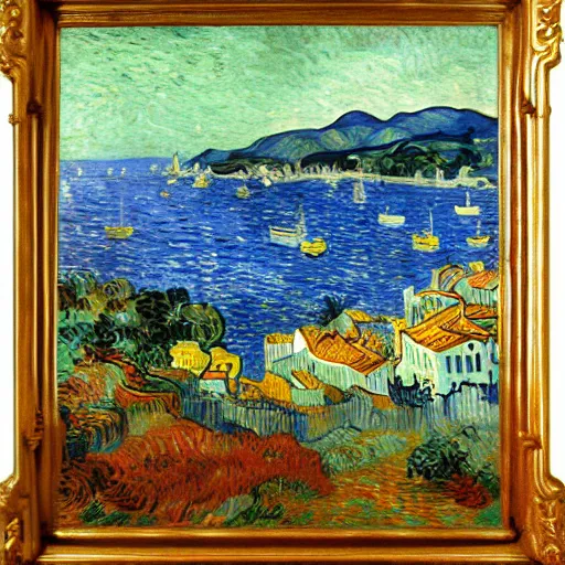 Prompt: painting of cadaques by van gogh