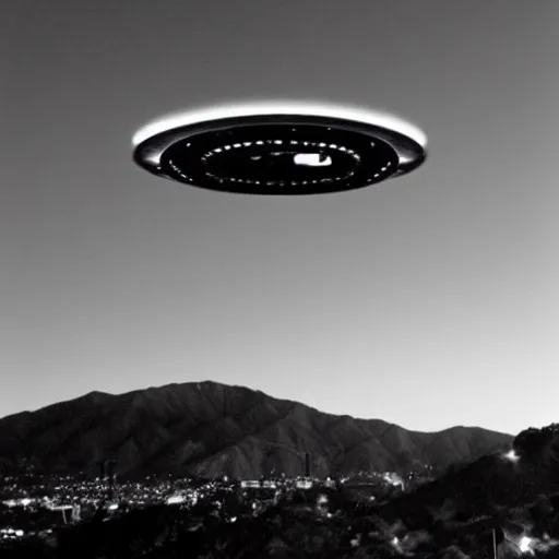 Image similar to A photo still of a ufo of Los Angeles