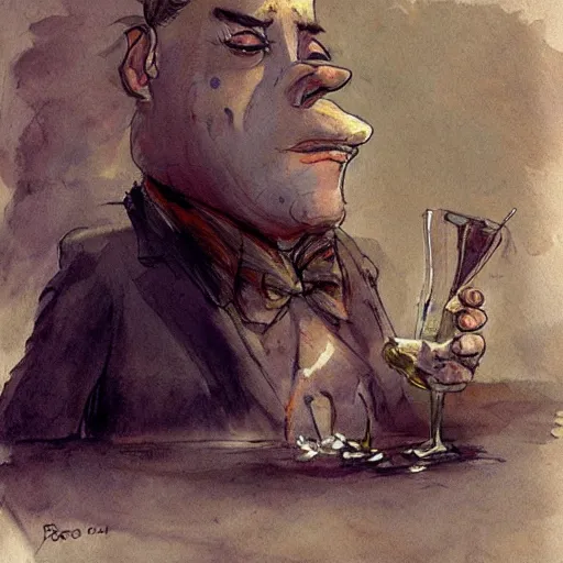 Image similar to the drunk french baron by peter de seve