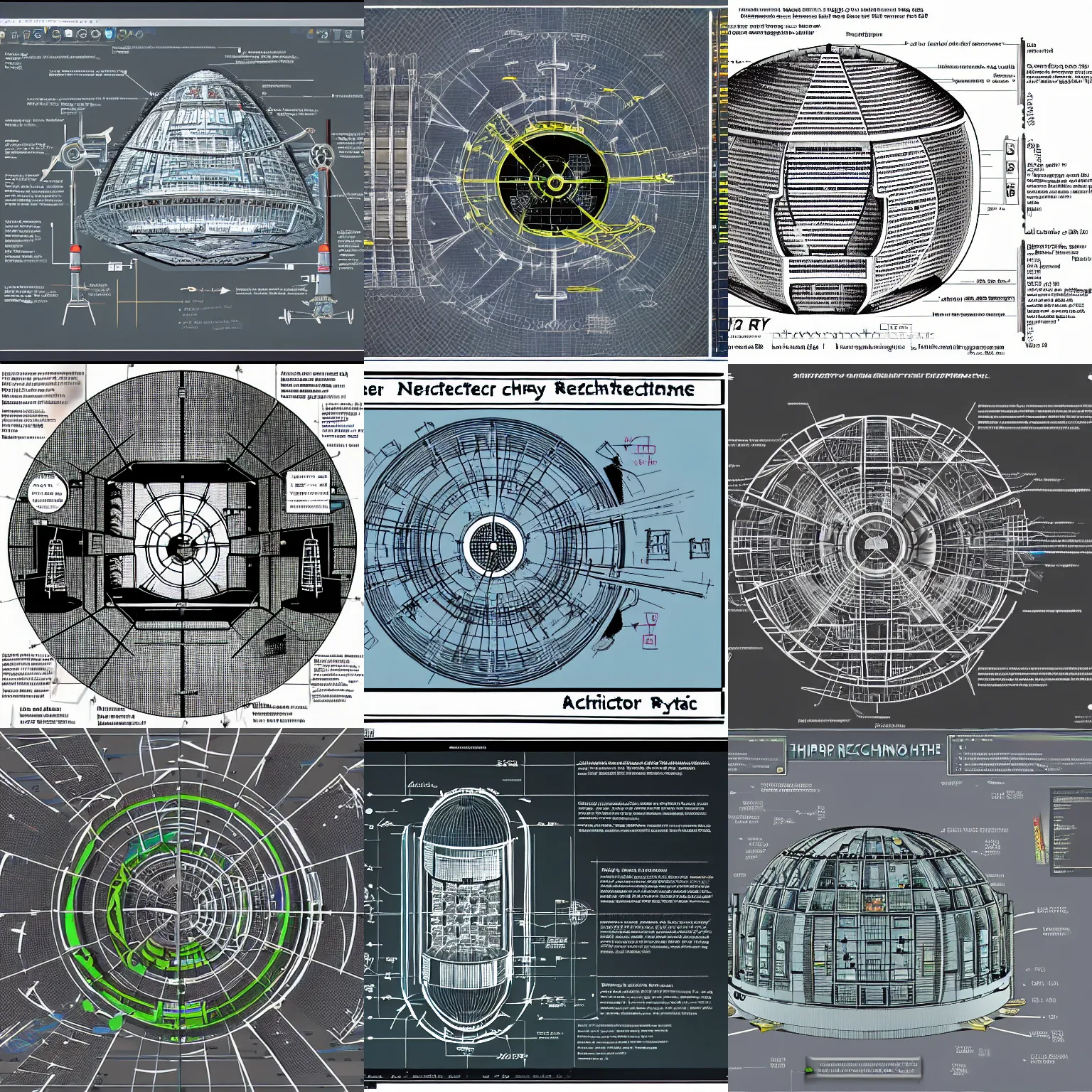 Prompt: 2 2 nd century scientific schematics for a nuclear time machine, hyper - detailed vector technical documents, callouts, archviz, legend