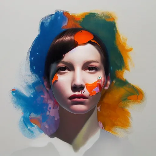 Image similar to abstract 3d female portrait by James Jean and Jason Chan
