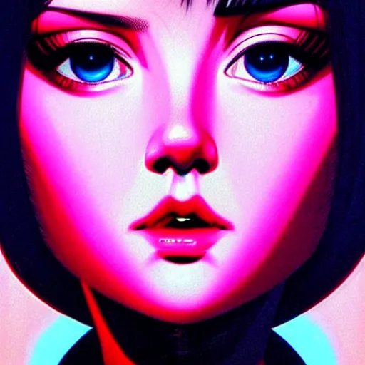 Image similar to famous young actress with bored eyes and dark circles staring into your soul. underground box office hit, comedy and seventies italian horror movie, unreal engine, intricate, ultra detailed 8 k, ambient occlusion, best, cool, extremely beautiful and aesthetic shape of face and neck, art by hiroaki samura and ilya kuvshinov and rossdraws andy warhol